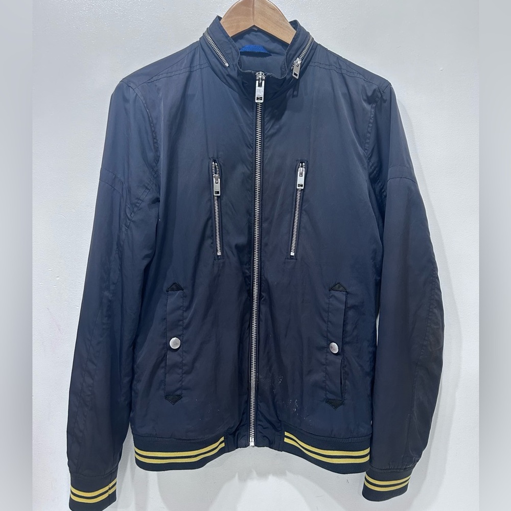 Diesel Men’s Lightweight Navy Bomber Varsity Jacket Size M